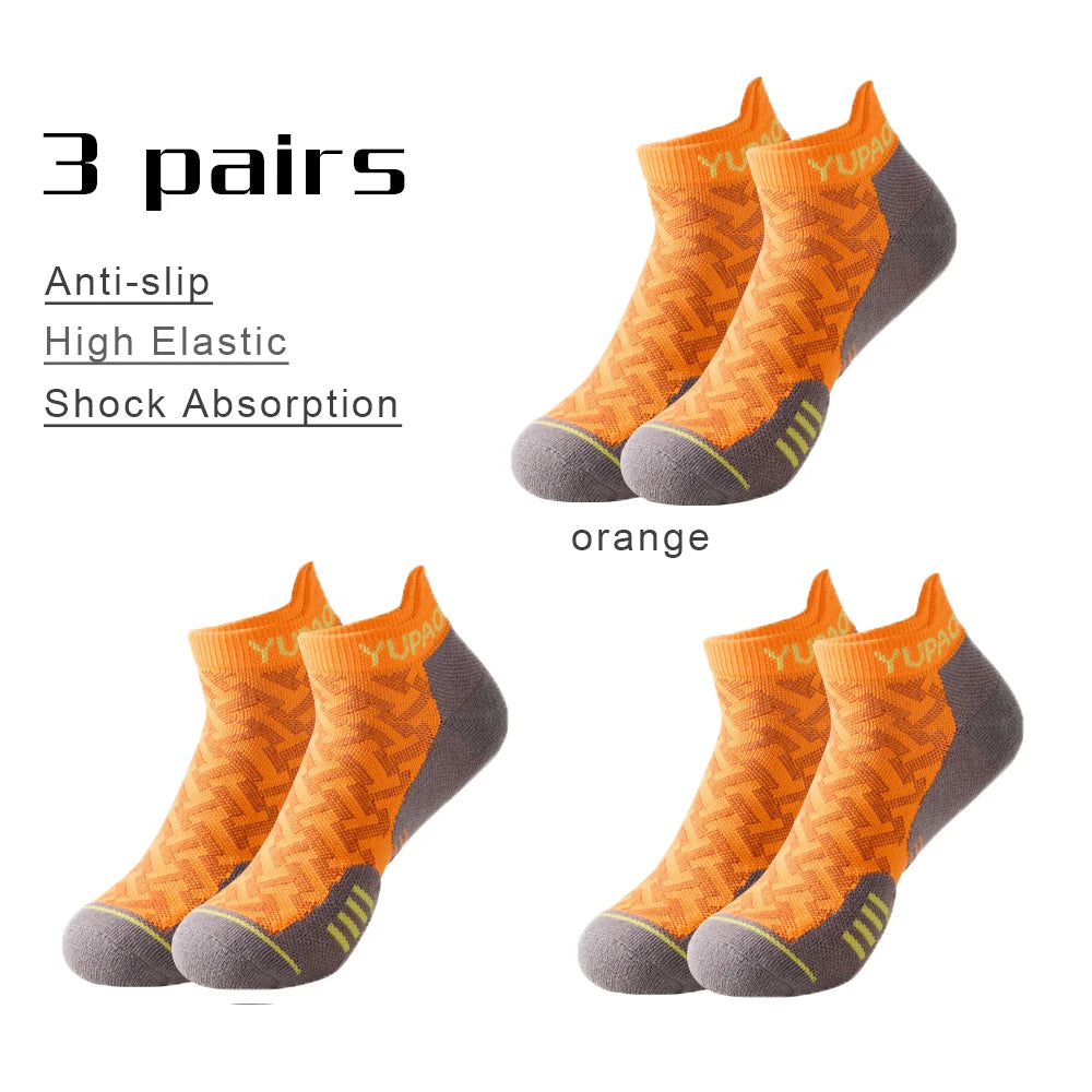 Marathon Laufsocken – Gepolstert, Knöchelhoch, schnelltrocknend | 1 oder 3 Paar | Unisex | EUR 38–44