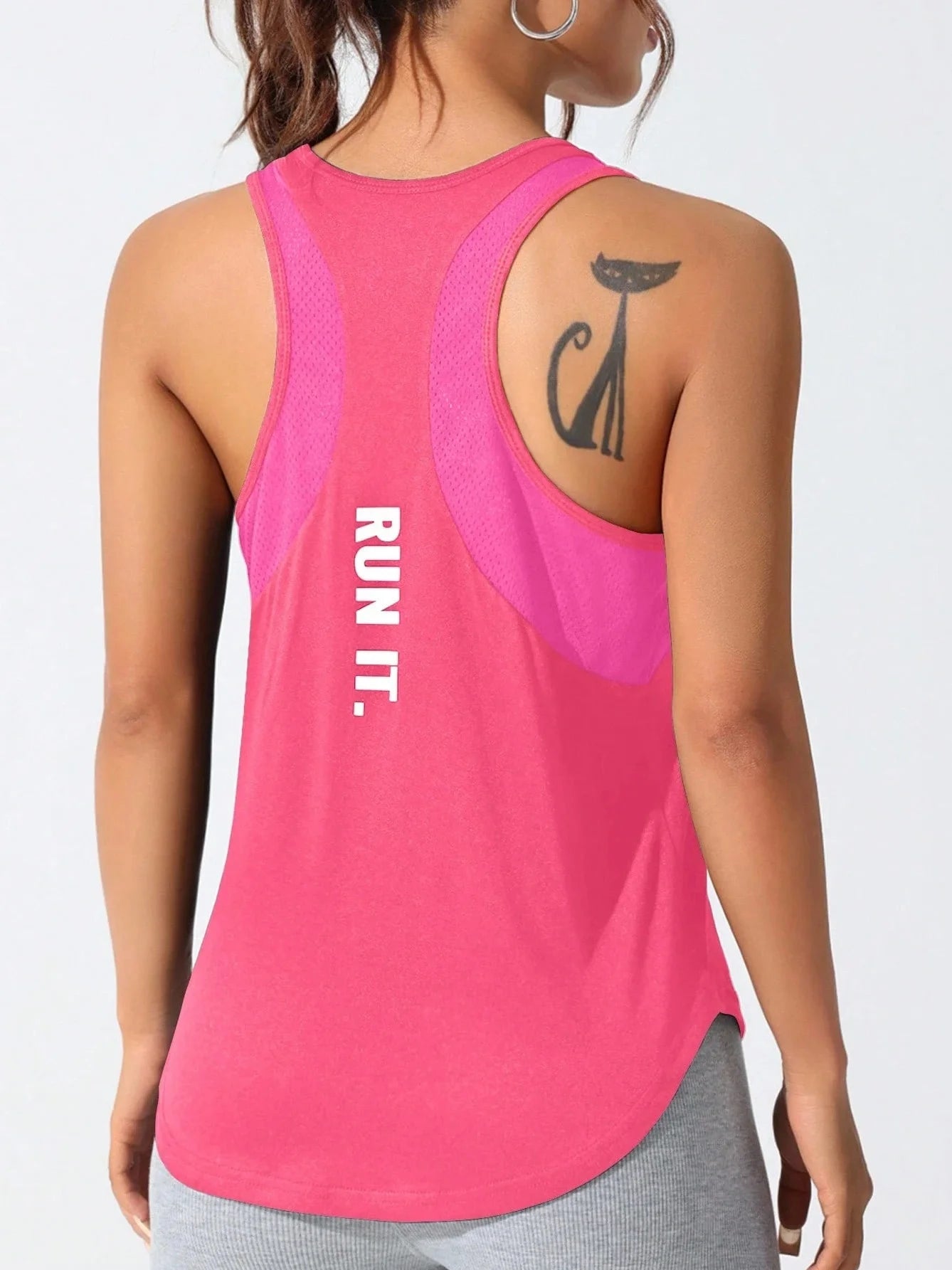 Damen Sport-Vest mit Stickerei – Atmungsaktiv für Yoga, Tennis & Alltag