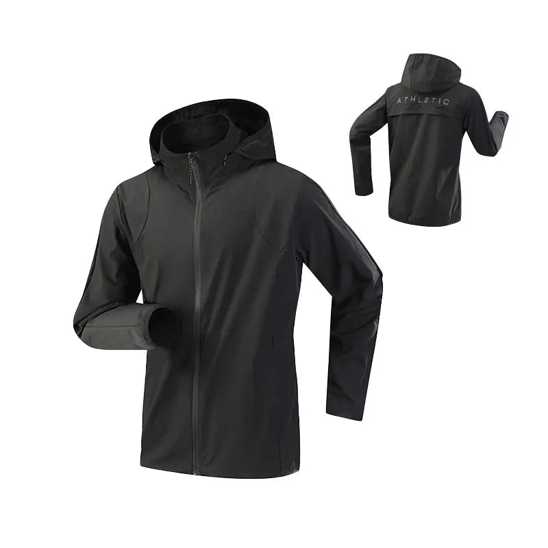 Unisex Herbst-Sportjacke – Windabweisend | Abnehmbare Kapuze | Laufen & Fitness