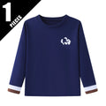 Kinder Langarm-Shirt Unisex | 1er oder 3er-Set, Rundhals, Herbst/Winter