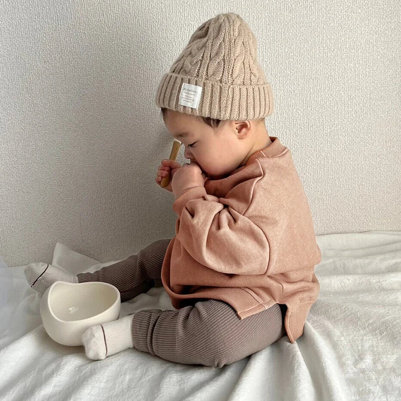 Kinder Strick-Pullover | Rundhals, Langarm, Unisex