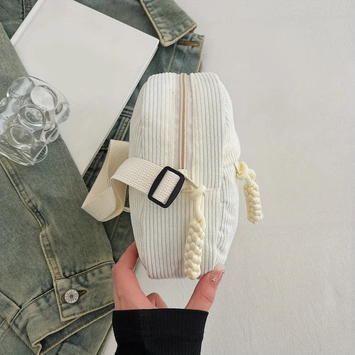 Cord Umhängetasche Harajuku – Vintage, casual, vielseitig