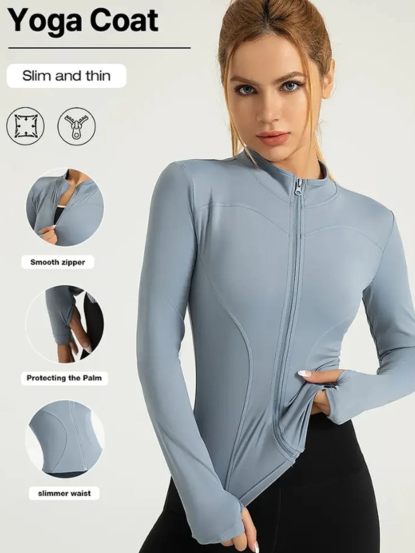 Damen Fitness Jacke – Enganliegend, UV-Schutz & schnelltrocknend