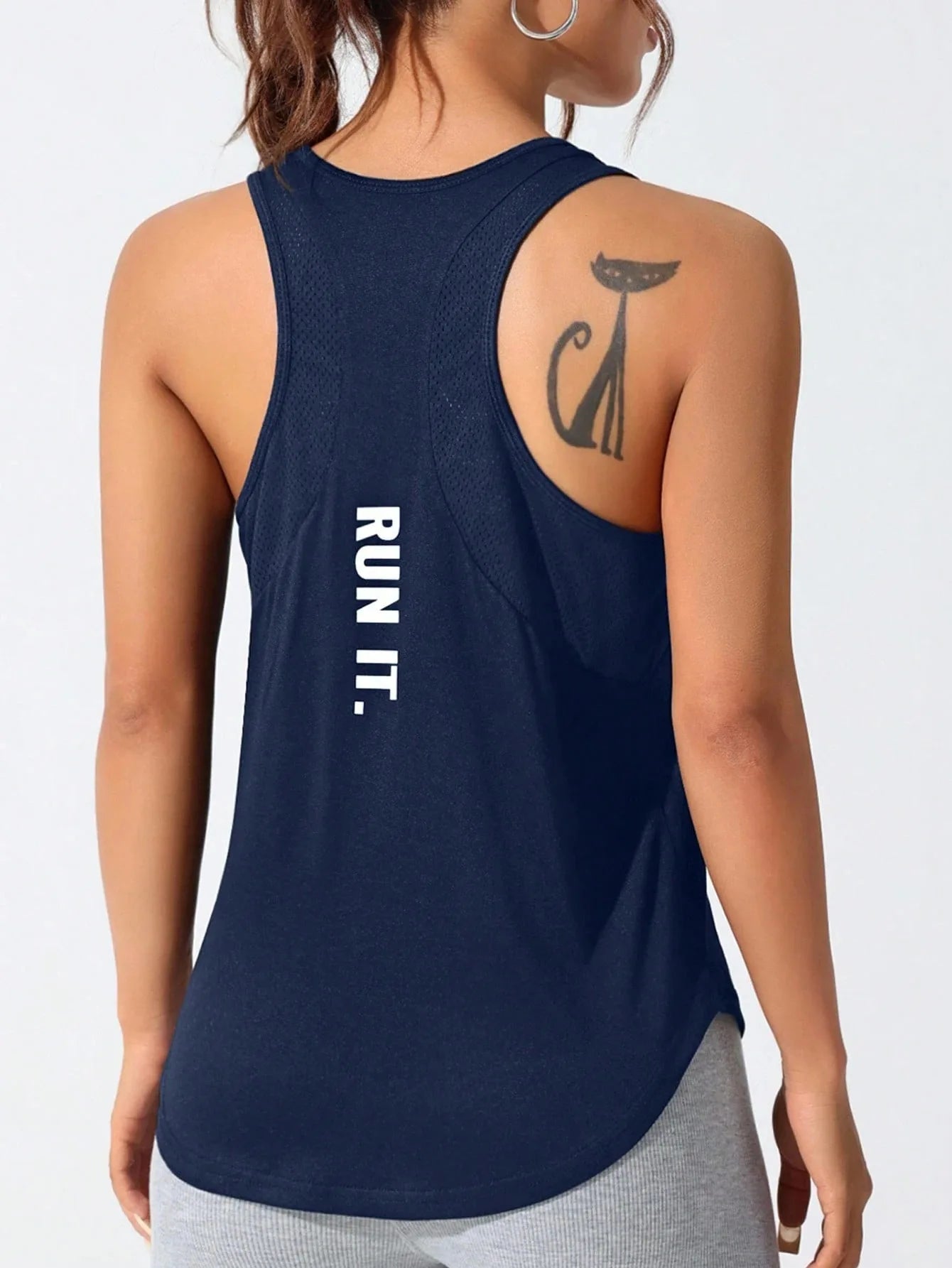 Damen Sport-Vest mit Stickerei – Atmungsaktiv für Yoga, Tennis & Alltag