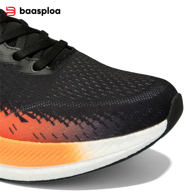 Baasploa Herren Profi-Laufschuhe – Carbonplatte, Rutschfest & Ultraleicht für Marathon