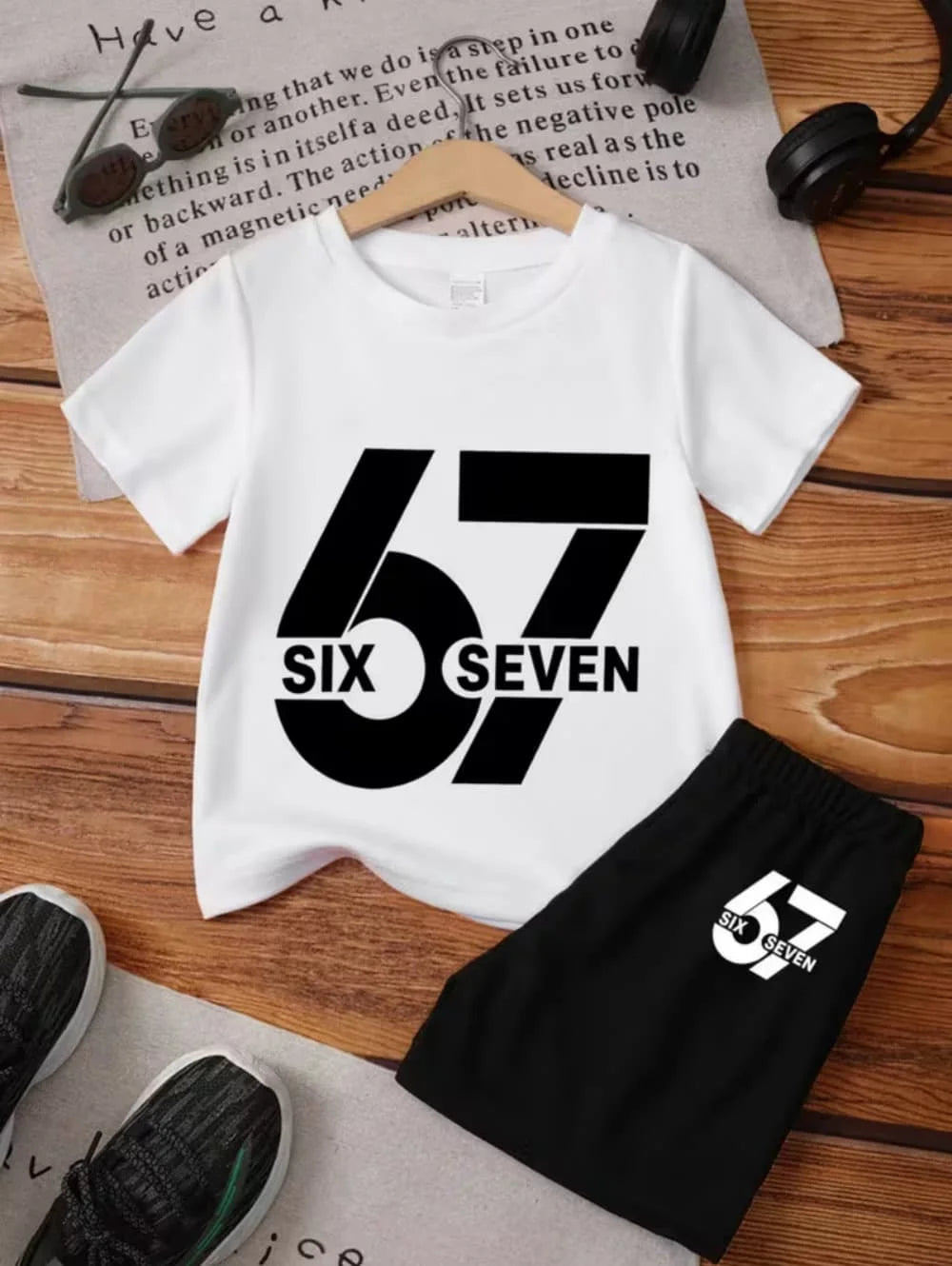 Kinder 3D-Print Set – T-Shirt & Shorts