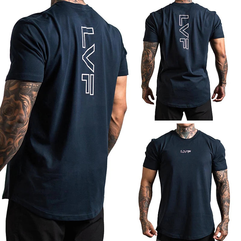Herren Sport T-Shirt – Baumwolle, Kurzarm für Gym, Fitness & Outdoor