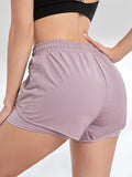 Damen Sport-Shorts mit Taschen | Elastisch, Yoga & Laufen – 2-in-1 Leggings-Look
