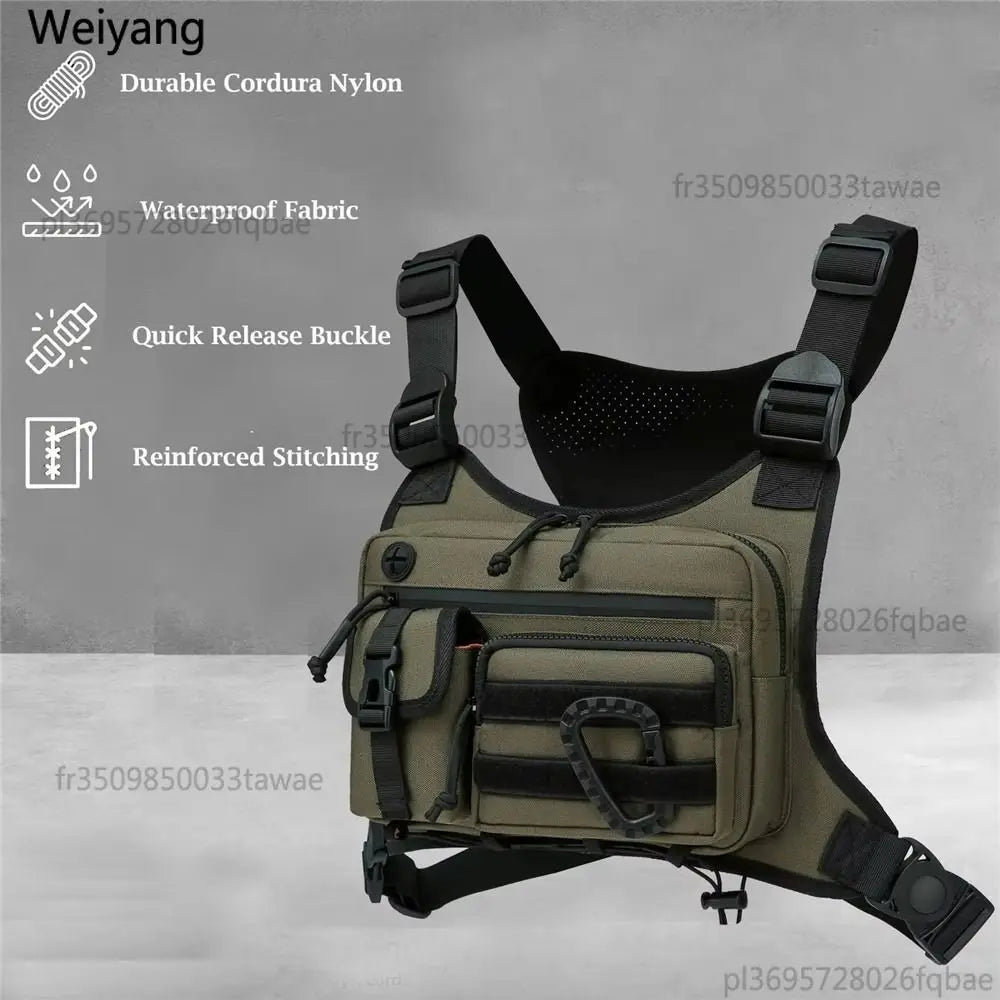 Outdoor Brusttasche – Diebstahlsicher, Wasserdicht & Verstellbar | Hiking, Running & Reisen
