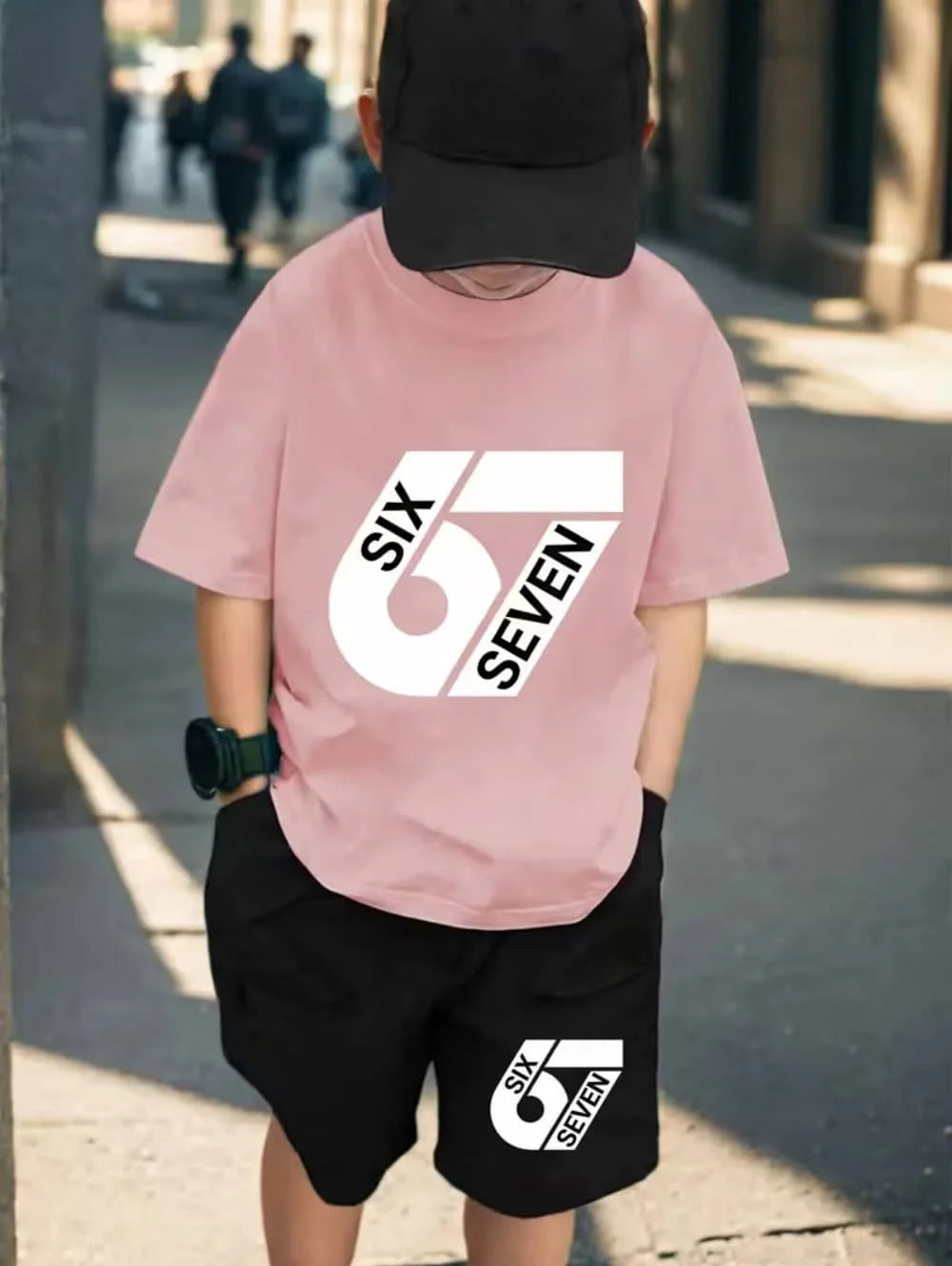 Kinder 3D-Print Set – T-Shirt & Shorts