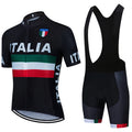 ITALIA Team Radtrikot Set 2025 – Schwarz | Kurzarm Trikot & Shorts mit Gel-Pad | Herren & Damen | Schnelltrocknend