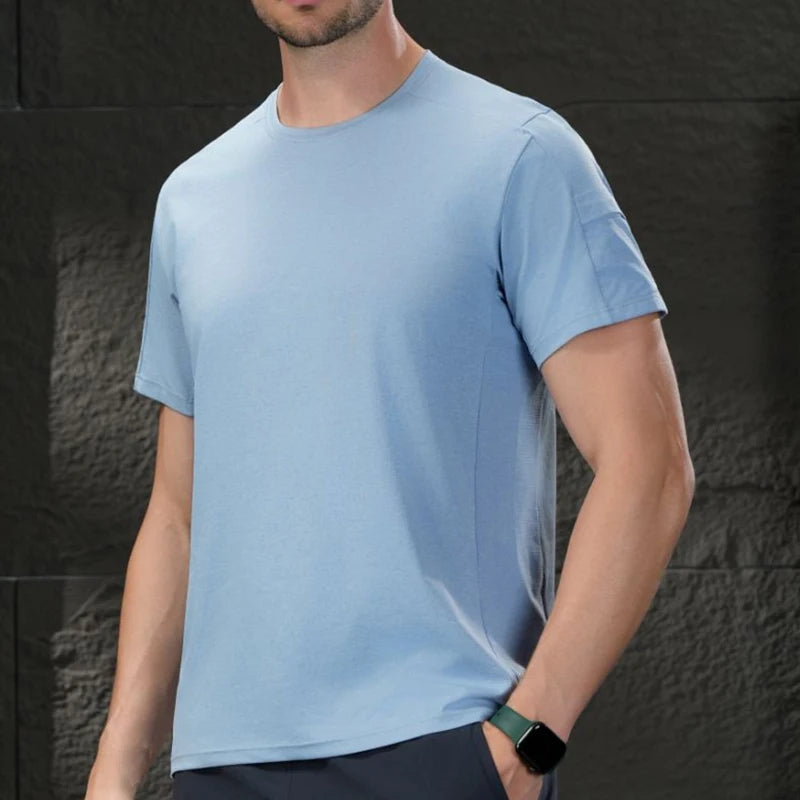 Herren Mesh Sport-T-Shirt – Atmungsaktiv | Gym & Laufen | Mit Taschen