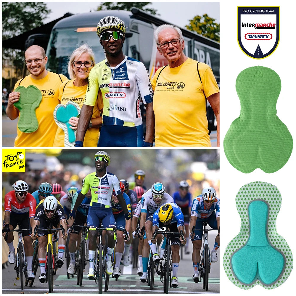 RION Herren Fahrrad-Trägerhose Pro – Italienisches Dolomiti 8H Polster für extreme Distanzen