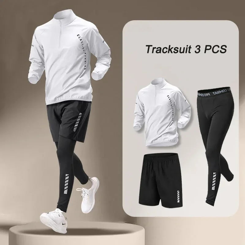 Herren Quick-Dry Jacken-Set – Outdoor Sportswear für Running & Fitness