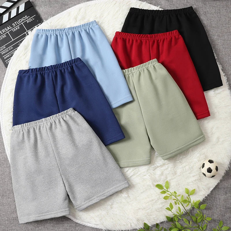 Kinder Shorts Unisex | Einfarbig, Kordelzug, Elastikbund, Sommer, 100–150 cm