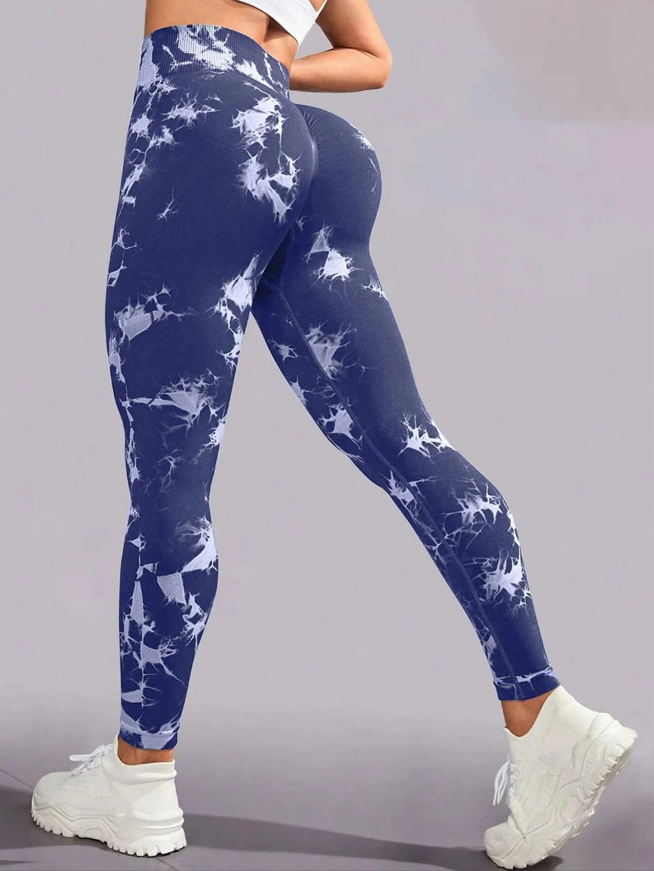 Damen Tie-Dye Leggings – High Waist, Scrunch Butt Lifting, Yoga & Gym