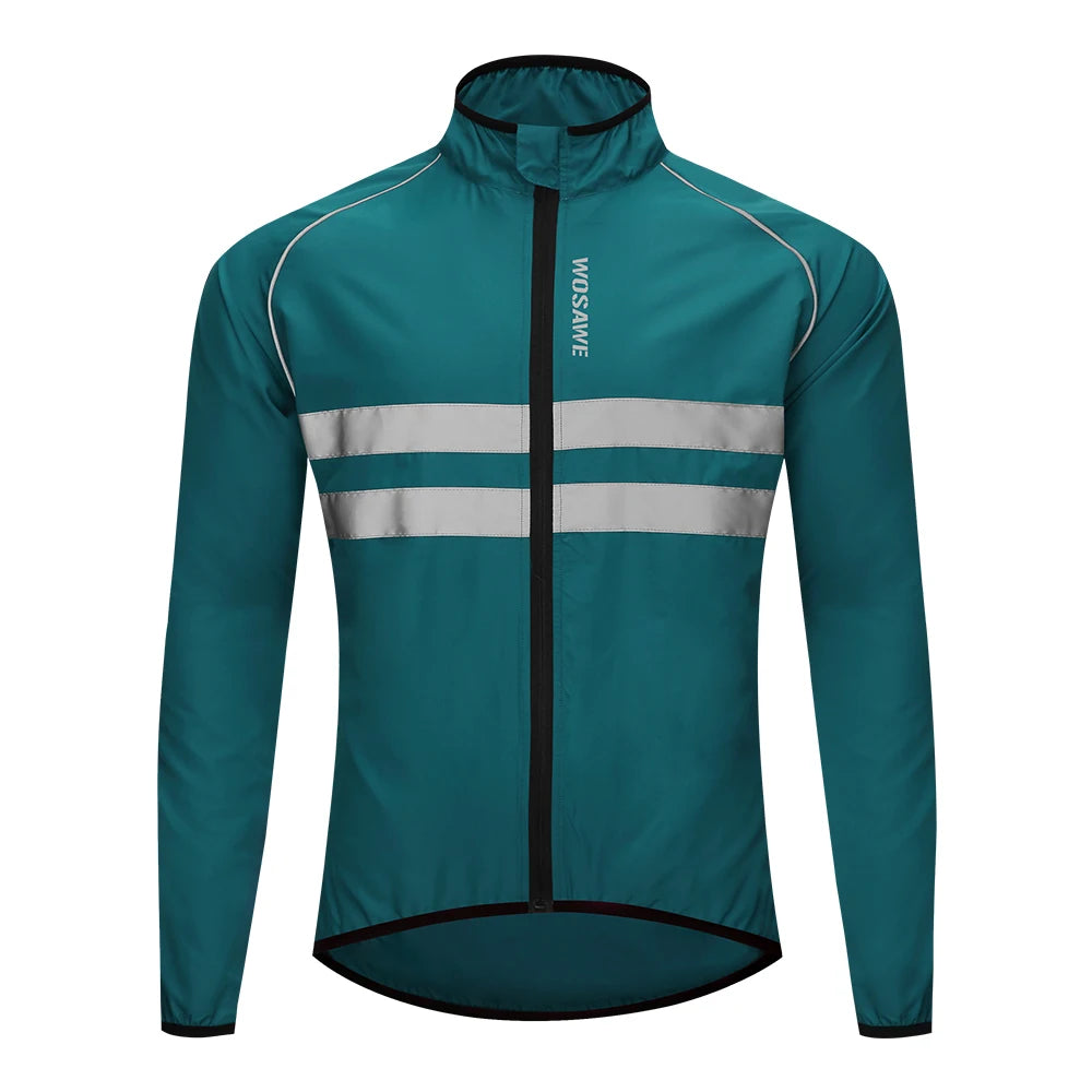 WOSAWE Radjacke Windbreaker – Packbar, winddicht, UV-Schutz | Herren | MTB & Rennrad | Leicht