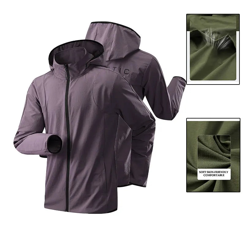 Unisex Herbst-Sportjacke – Windabweisend | Abnehmbare Kapuze | Laufen & Fitness