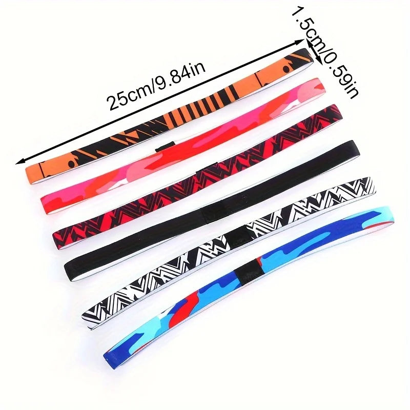 LaufWerk SweatBand Pro – 6er Set Elastische Schweißbänder für Fitness & Running