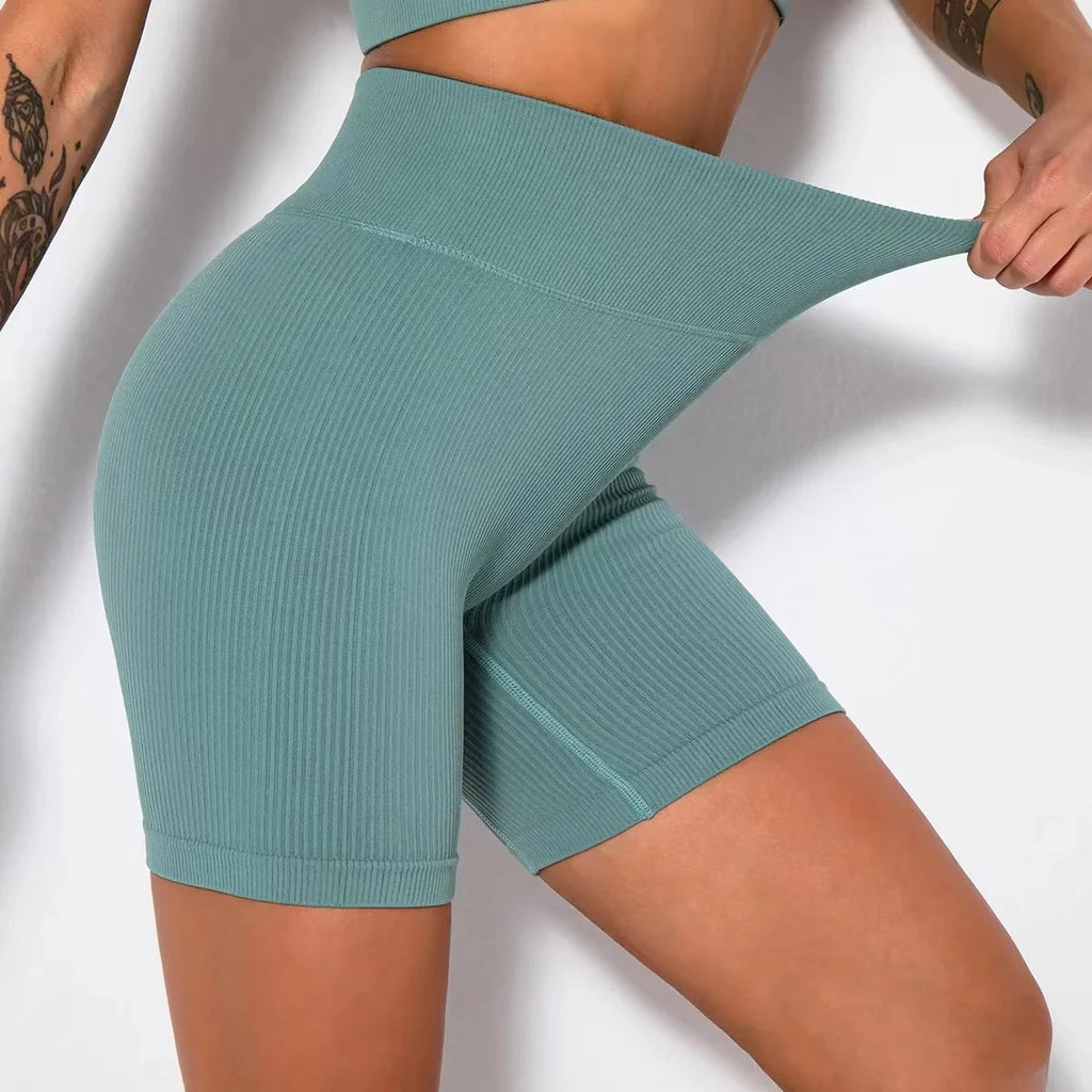 Damen Nahtlose Sport-Shorts – High Waist, Push-Up, Yoga & Radfahren