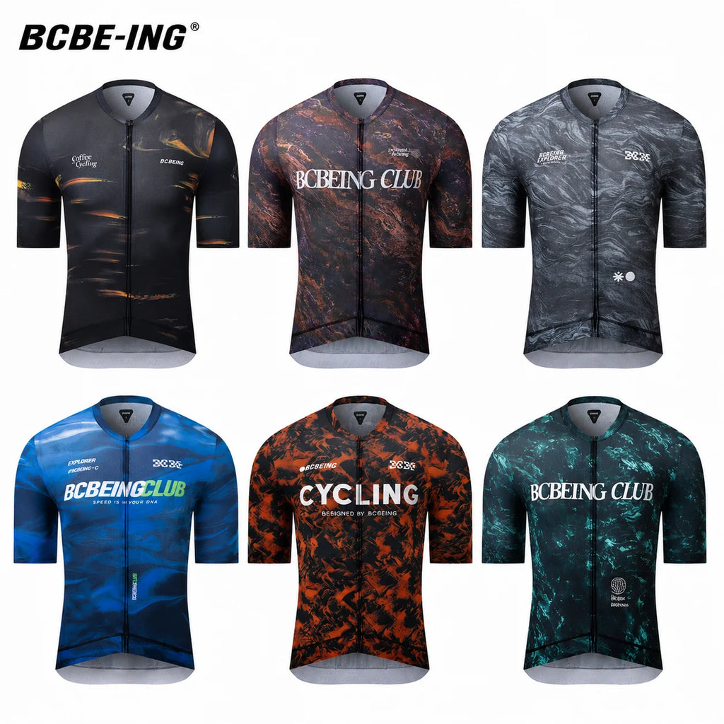 BCBE-ING Herren-Radtrikot Kurzarm – Schnelltrocknend, Atmungsaktiv, Full-Zip | MTB & Rennrad