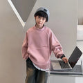 Jungen Fleece-Sweatshirt | Rundhals, Korean Style, Winter, 100–160 cm