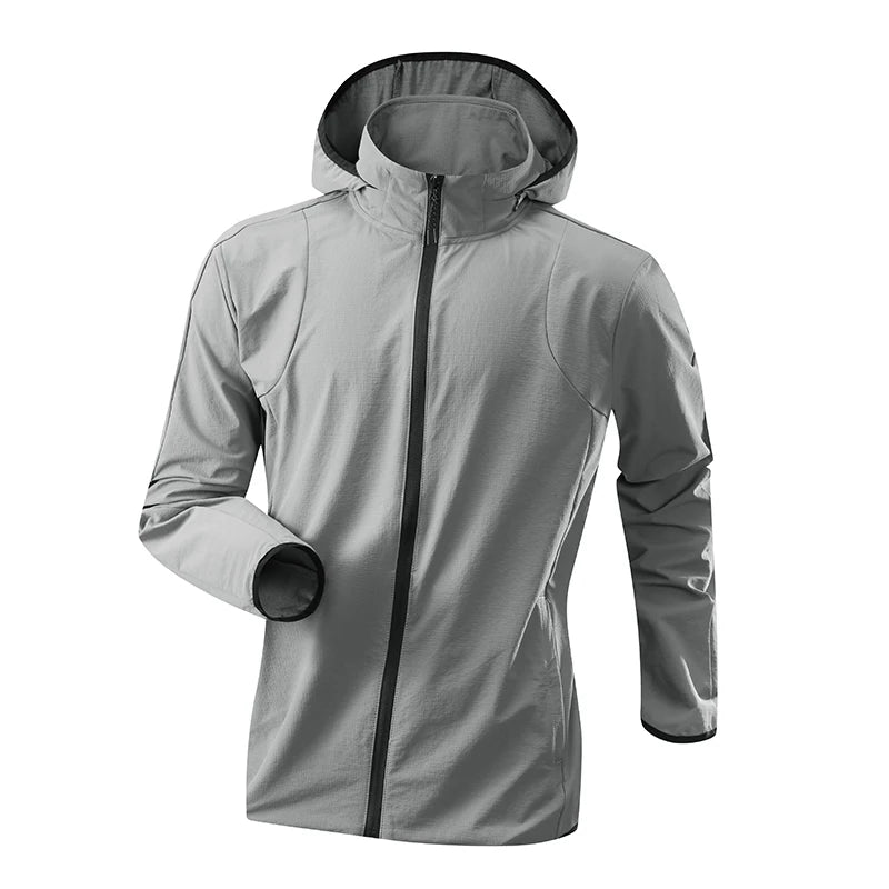 Unisex Herbst-Sportjacke – Windabweisend | Abnehmbare Kapuze | Laufen & Fitness