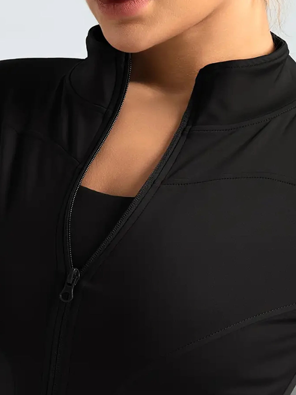 Damen Fitness Jacke – Enganliegend, UV-Schutz & schnelltrocknend