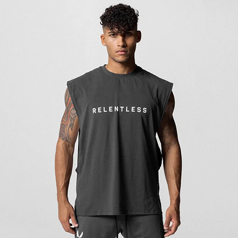 Herren Tank Top Gym – Baumwolle, ärmellos, bedruckt | Bodybuilding, Fitness & Sommer | M–XXXL