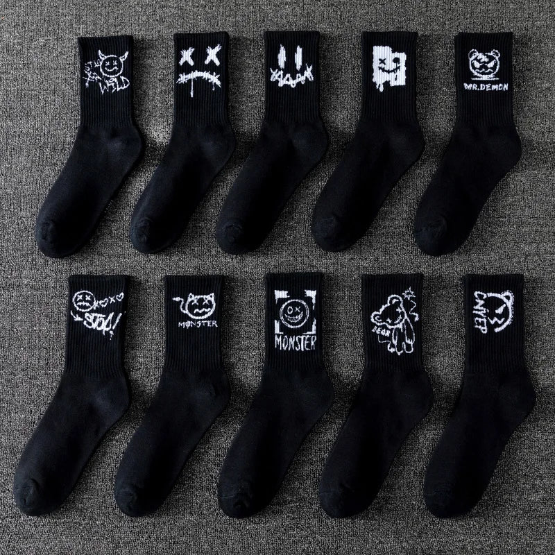 Ghost Face Graffiti Sportsocken – 10er Pack