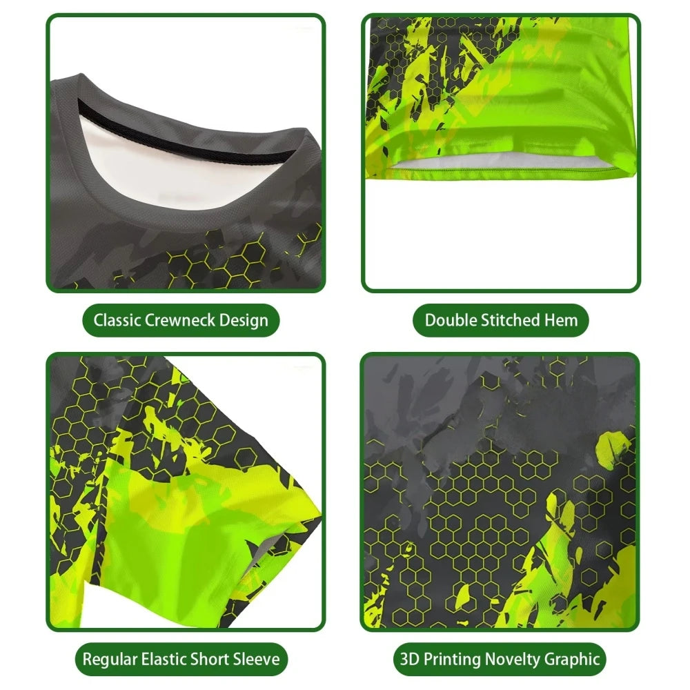 Herren Outdoor T-Shirt mit 3D-Druck – Wandern, Laufen, Klettern | Drifit Kurzarm