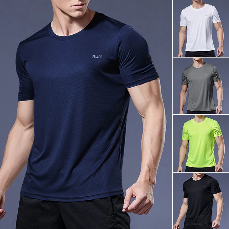 Herren Sport-T-Shirt – Quick-Dry, Kurzarm, Gym & Fußball (M–4XL)