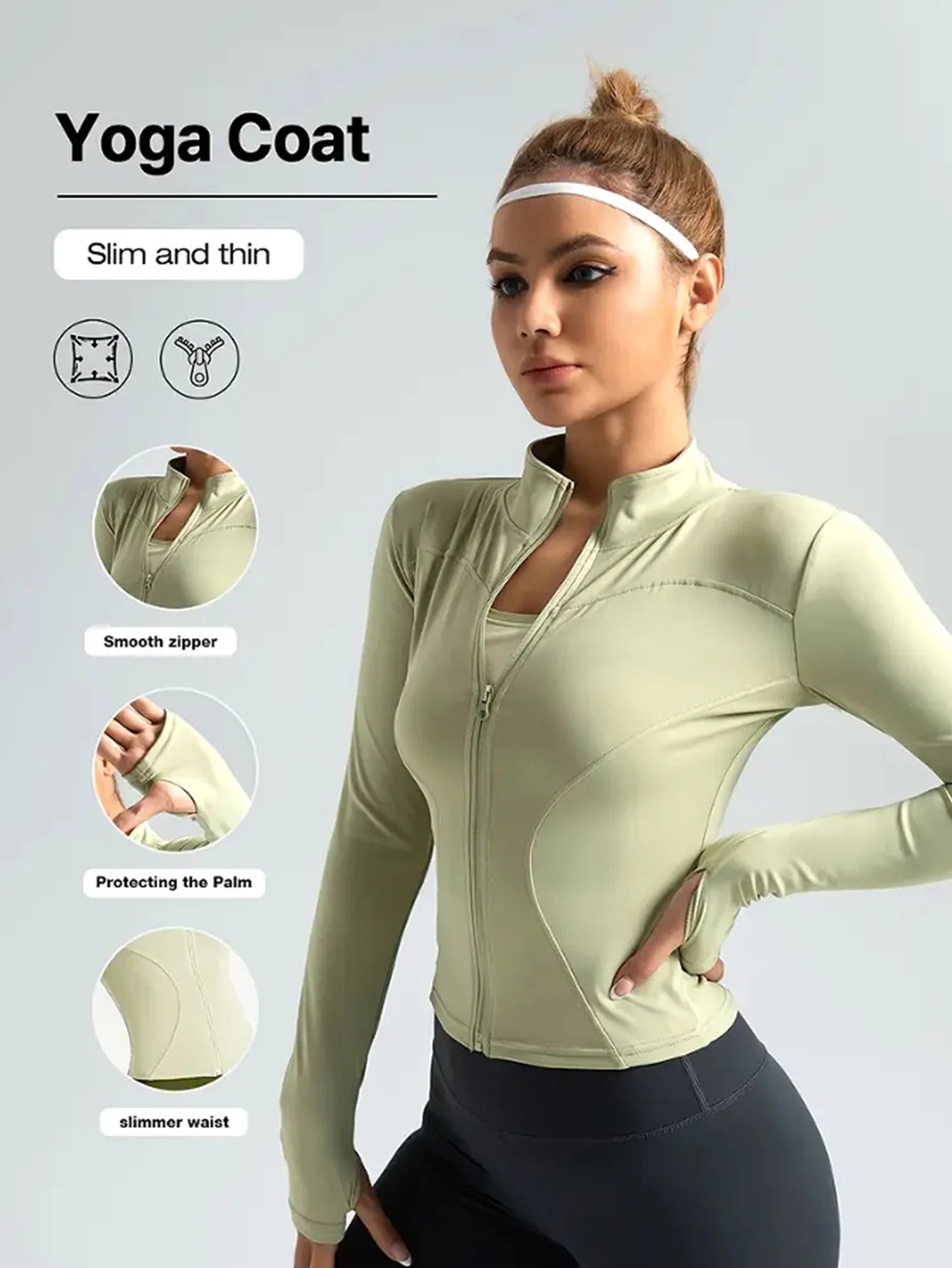 Damen Fitness Jacke – Enganliegend, UV-Schutz & schnelltrocknend
