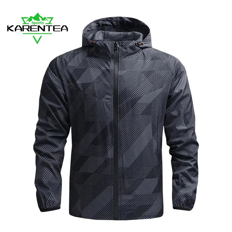 Herren Laufjacke mit Kapuze – Atmungsaktiv | Fitness, Joggen & Tennis | Weich & Leicht