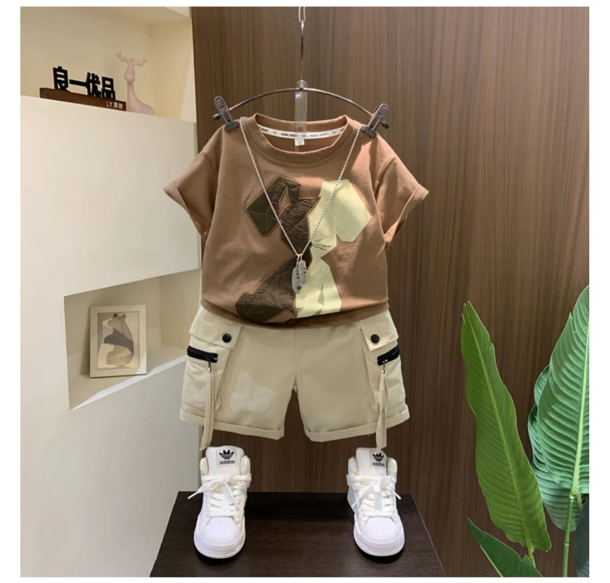 Jungen 2-teiliges Sport-Set – Shirt & Shorts im Korean Style