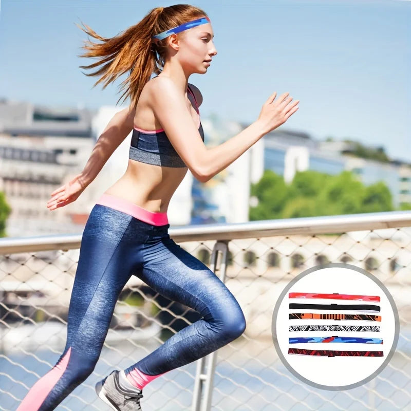 LaufWerk SweatBand Pro – 6er Set Elastische Schweißbänder für Fitness & Running