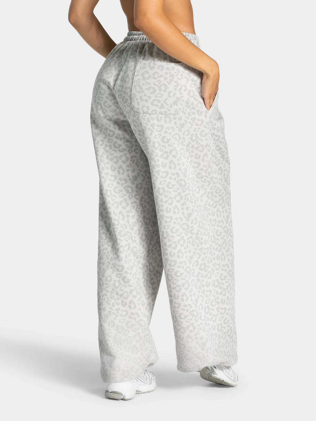 Damen Yoga Pants – Leoparden-Print, Wide Leg, Butt Lifting