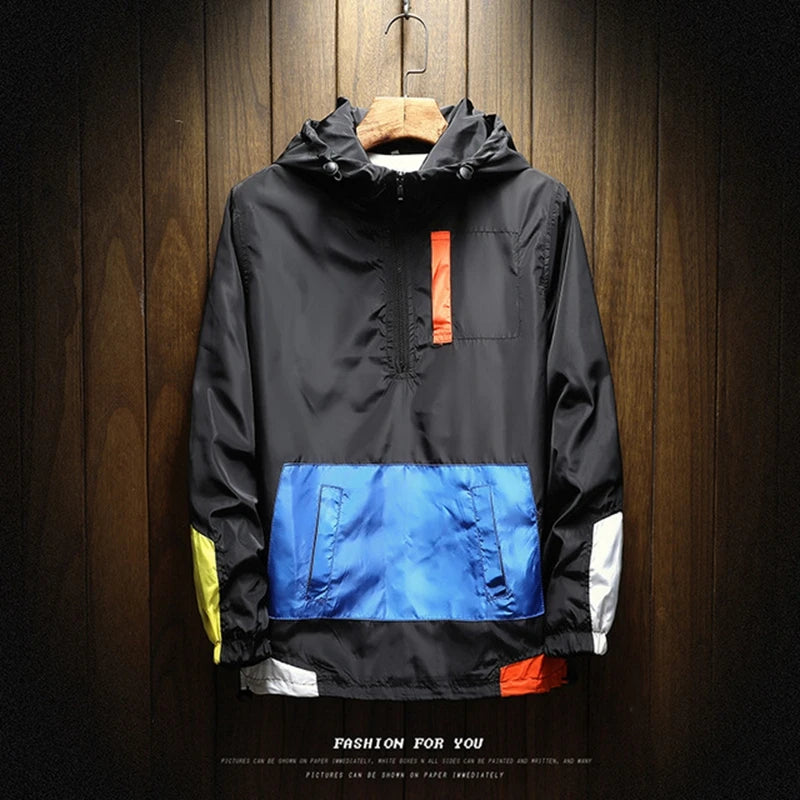 Herren Windbreaker Jacke – Colorblock