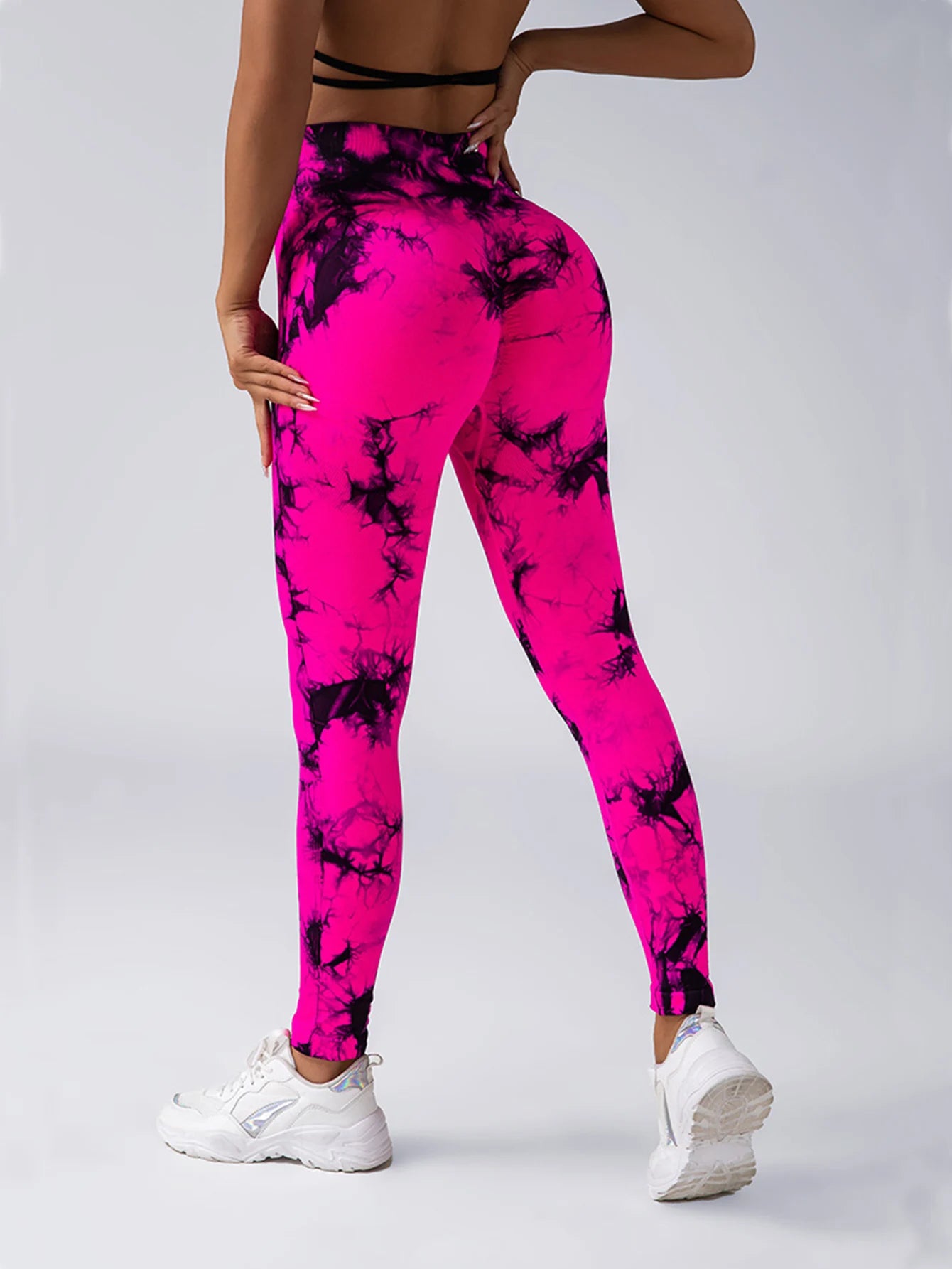 Damen Tie-Dye Leggings – High Waist, Scrunch Butt Lifting, Yoga & Gym