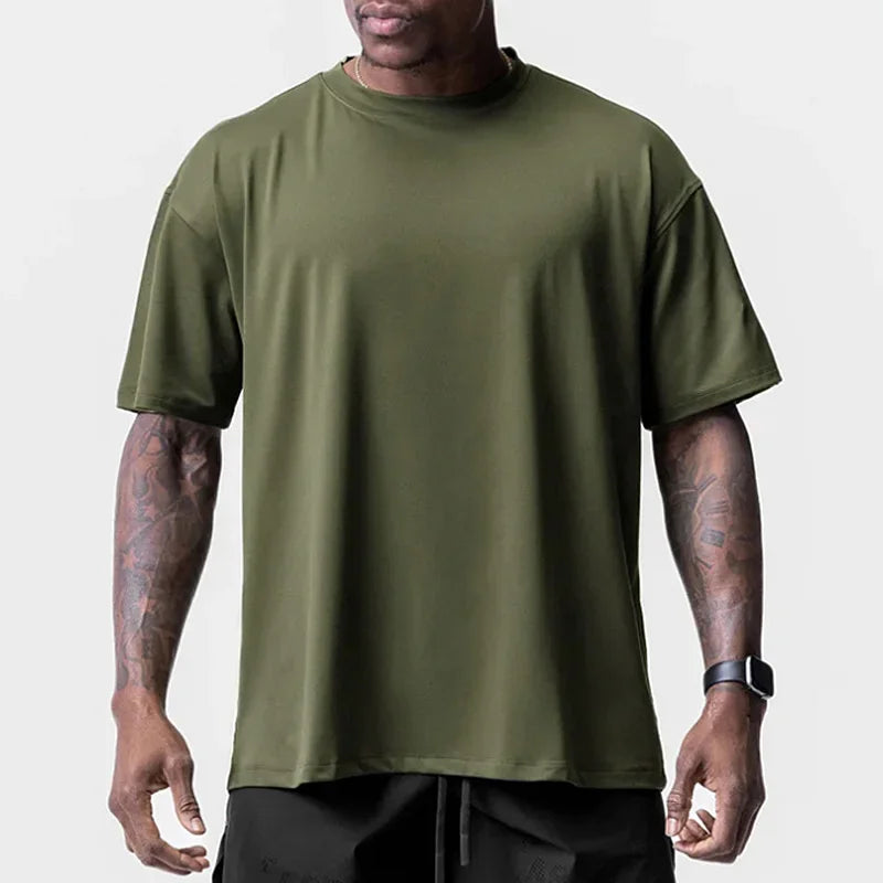 Oversized Gym T-Shirt Herren – Kurzarm, schnelltrocknend, atmungsaktiv | Streetwear & Sport | M–XXXL