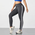Damen Sport-Leggings | Hochbund, Seitenstreifen, 4-Way-Stretch