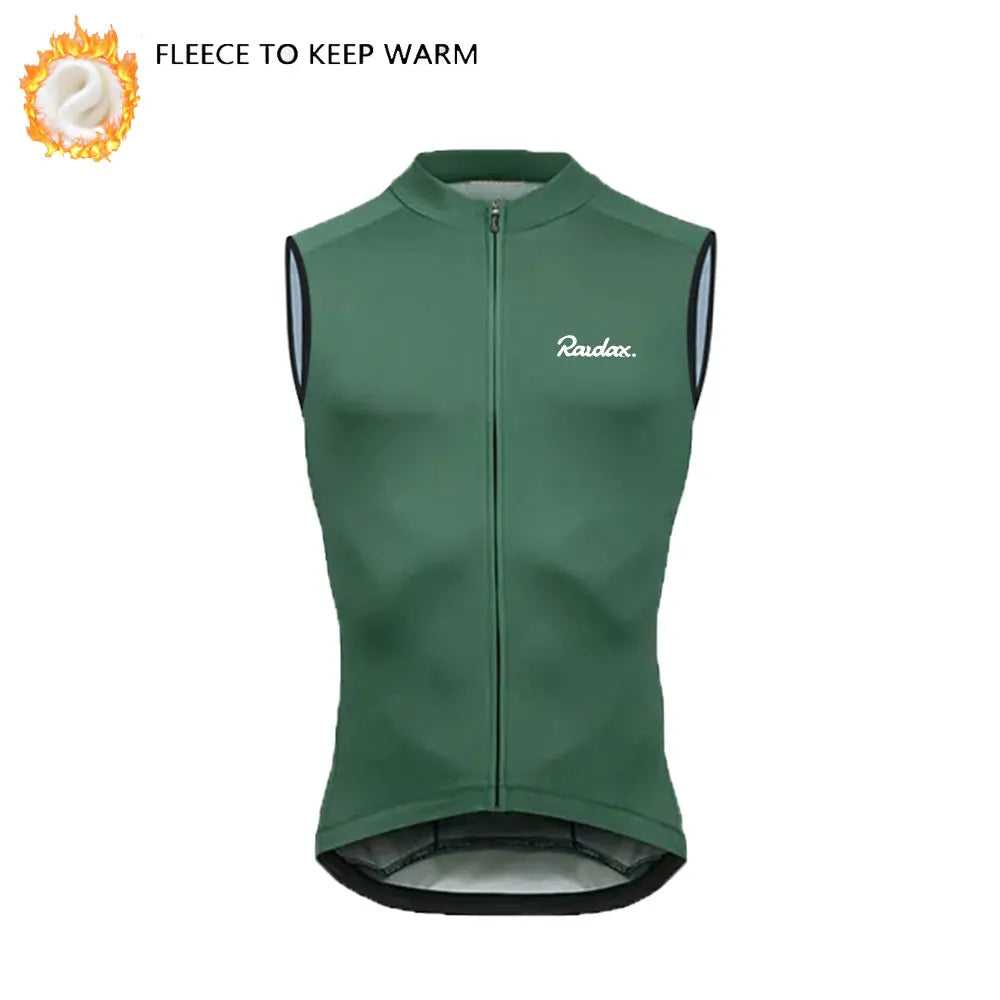 Winter Thermo-Fleece Radsport-Weste – Ärmellos | Warm & Windabweisend | MTB & Rennrad