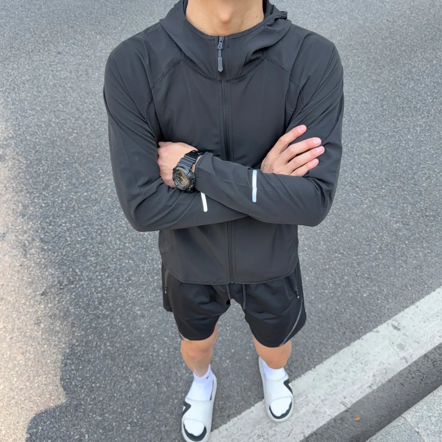 Unisex Laufjacke – Windbreaker mit Reflektoren | Schnelltrocknend | Radsport & Outdoor
