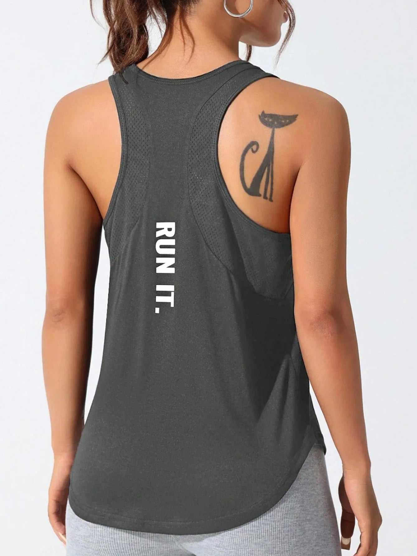 Damen Sport-Vest mit Stickerei – Atmungsaktiv für Yoga, Tennis & Alltag