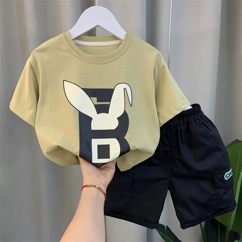 Jungen 2-teiliges Sport-Set – Shirt & Shorts im Korean Style