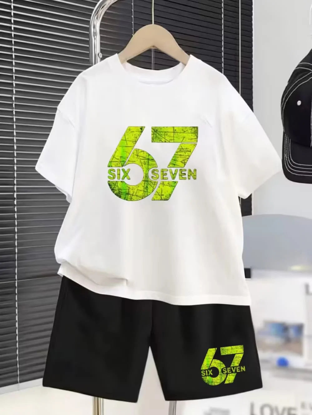 Kinder 3D-Print Set – T-Shirt & Shorts