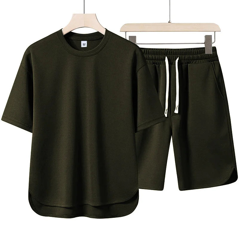 Herren Sommer-Set – T-Shirt & Shorts | Casual, Atmungsaktiv & Vielseitig | ZSMYSAA