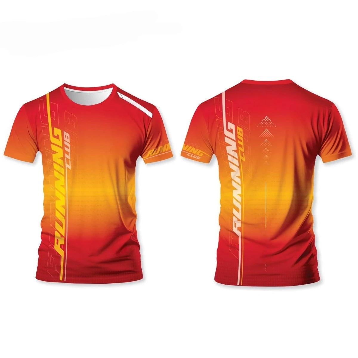 Herren 3D-Print Lauf-T-Shirt – Atmungsaktives Schnelltrocknend Gym Top