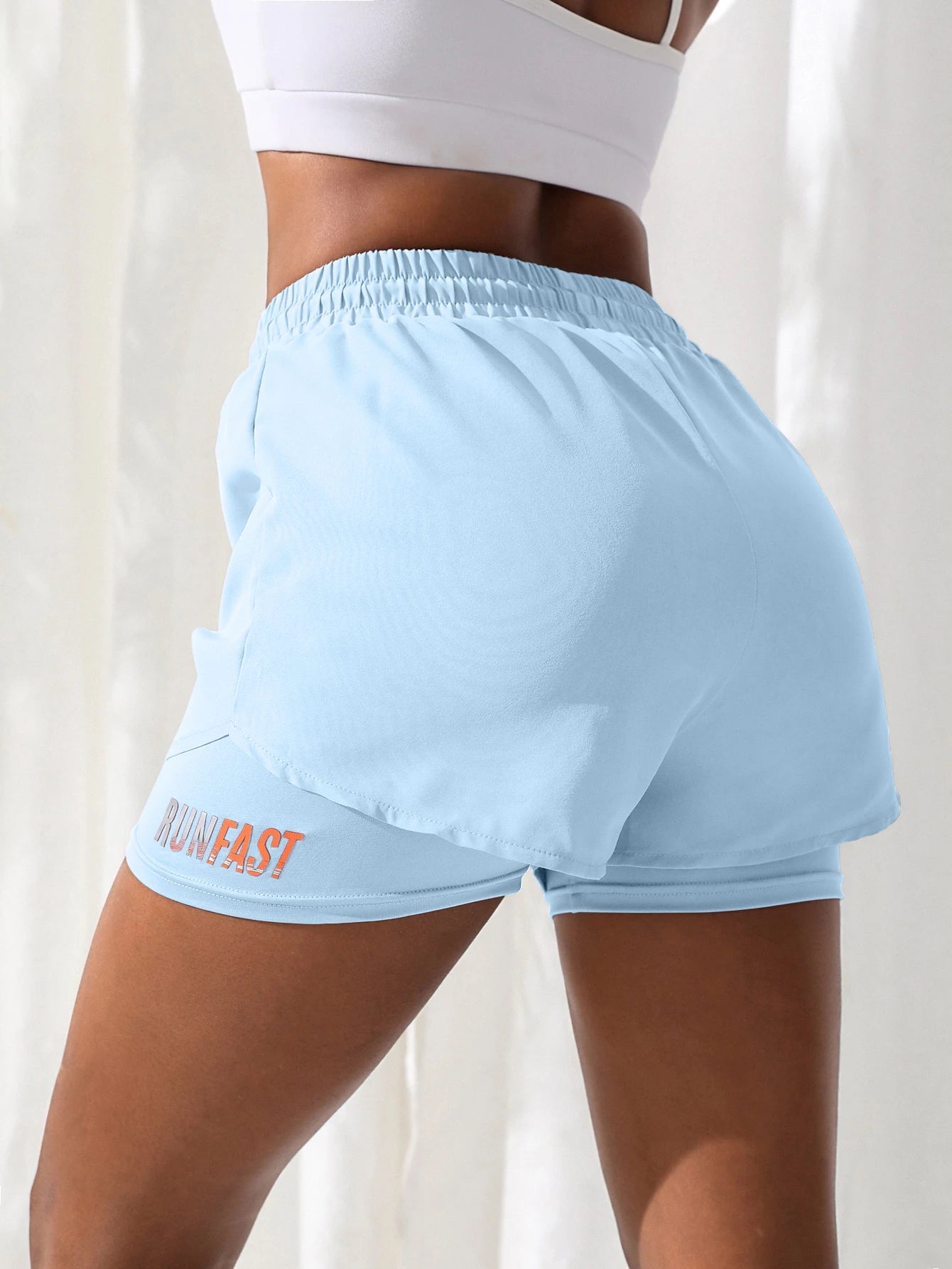 LaufWerk FlexShorts Women – High Waist Fake Two-Piece Shorts für Yoga & Running