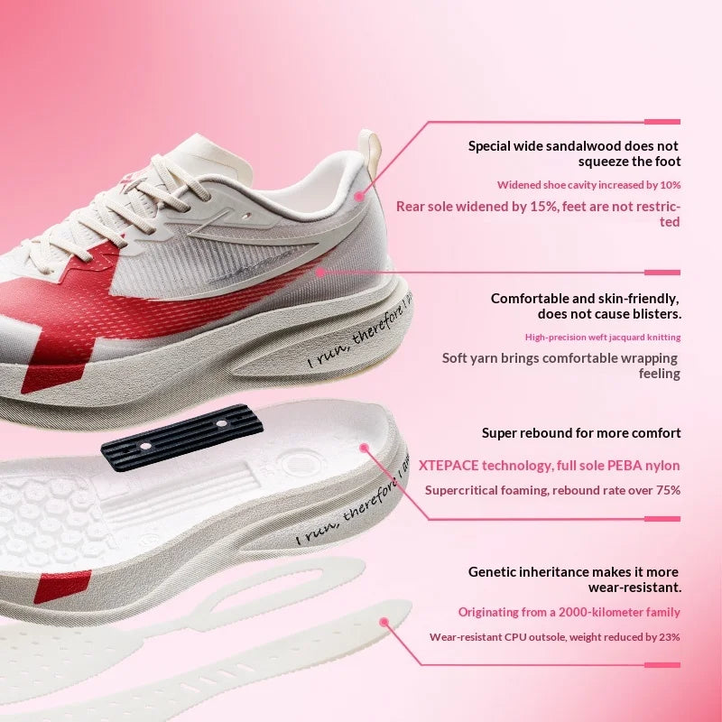 XTEP 2000km PRO Laufschuhe Damen 2026 – Stabil, Gedämpft & Ultraleicht